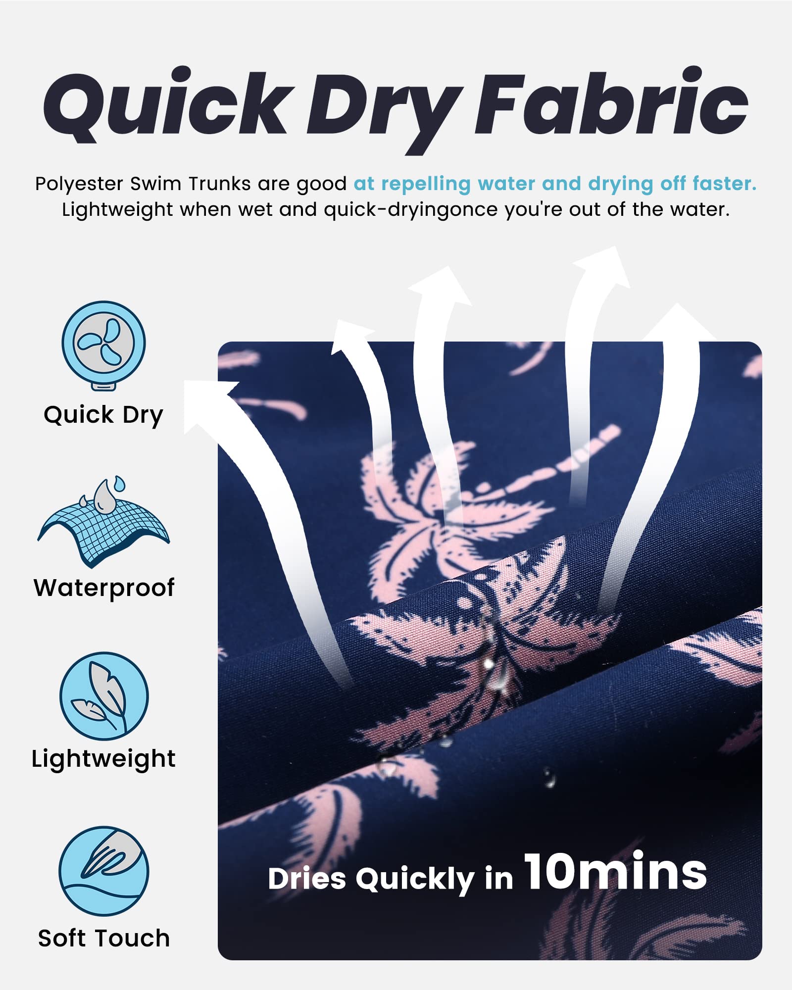 MaaMgic Pantaloncini da Bagno da Uomo Asciugatura Veloce Costume da Bagno per Surf sulla Spiaggia Multi-funzioni Allenamento casa con Fodera in Mesh con Fodera in Mesh