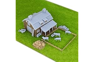 Country Farm Barn Z Scale Building Kit w/ Accessories