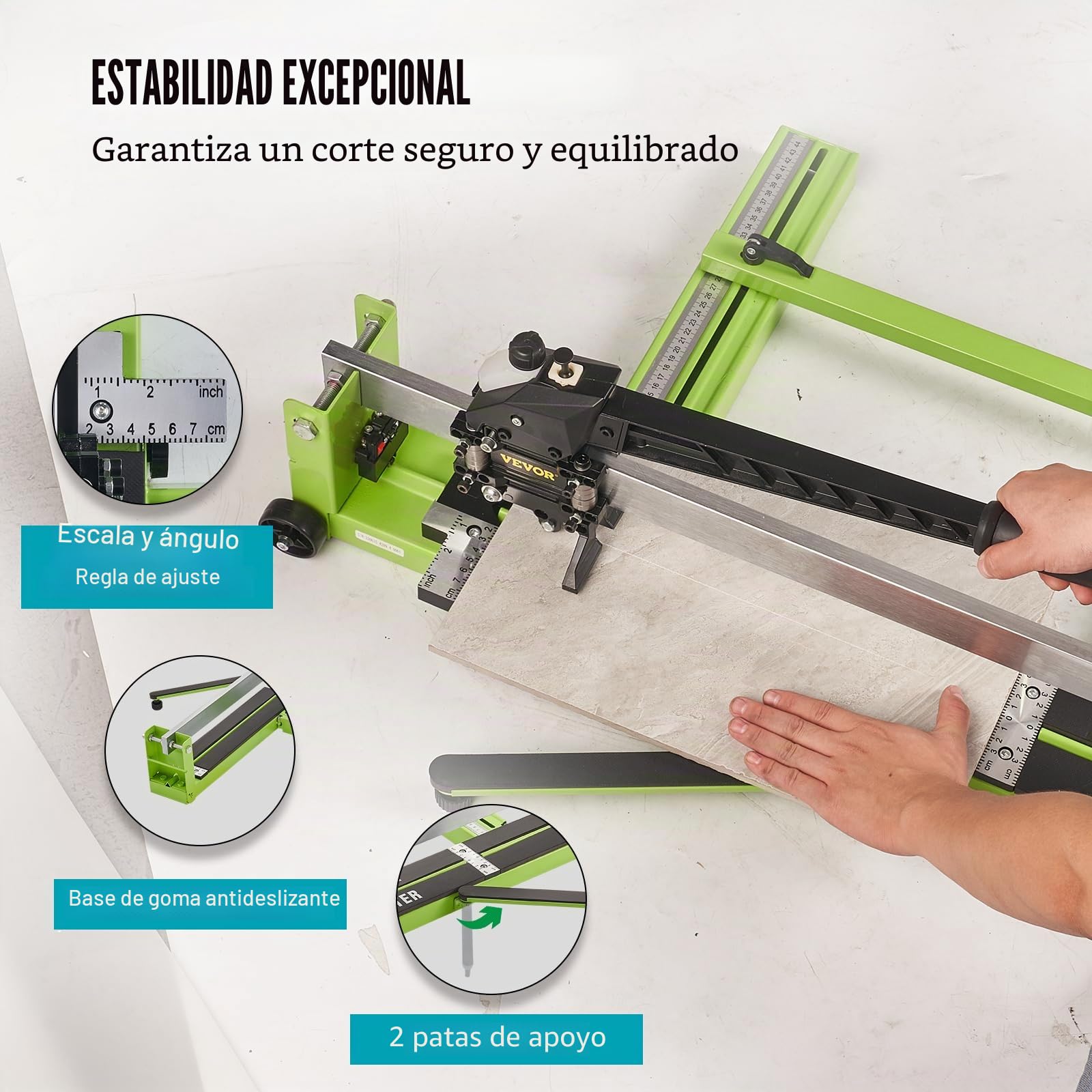 Cortador manual de azulejos de 800 mm, máquina de corte de azulejos de 31,5 pulgadas, adecuado para baldosas de porcelana y cerámica