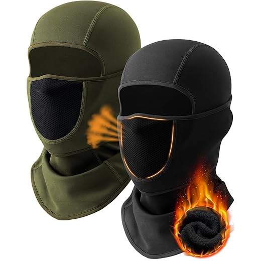 Balaclava Face Ski Mask with Movable Design for Men Women-Fleece Winter Face Covering for Cold Weather Skiing Outdoor Work