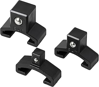ARES 60052-30-Piece 1/4-inch, 3/8-inch, and 1/2-inch Drive Socket Clip Set - Black Spring Loaded Ball Bearing Socket Clips - Additional Clips for Use with ARES Aluminum Socket Rails