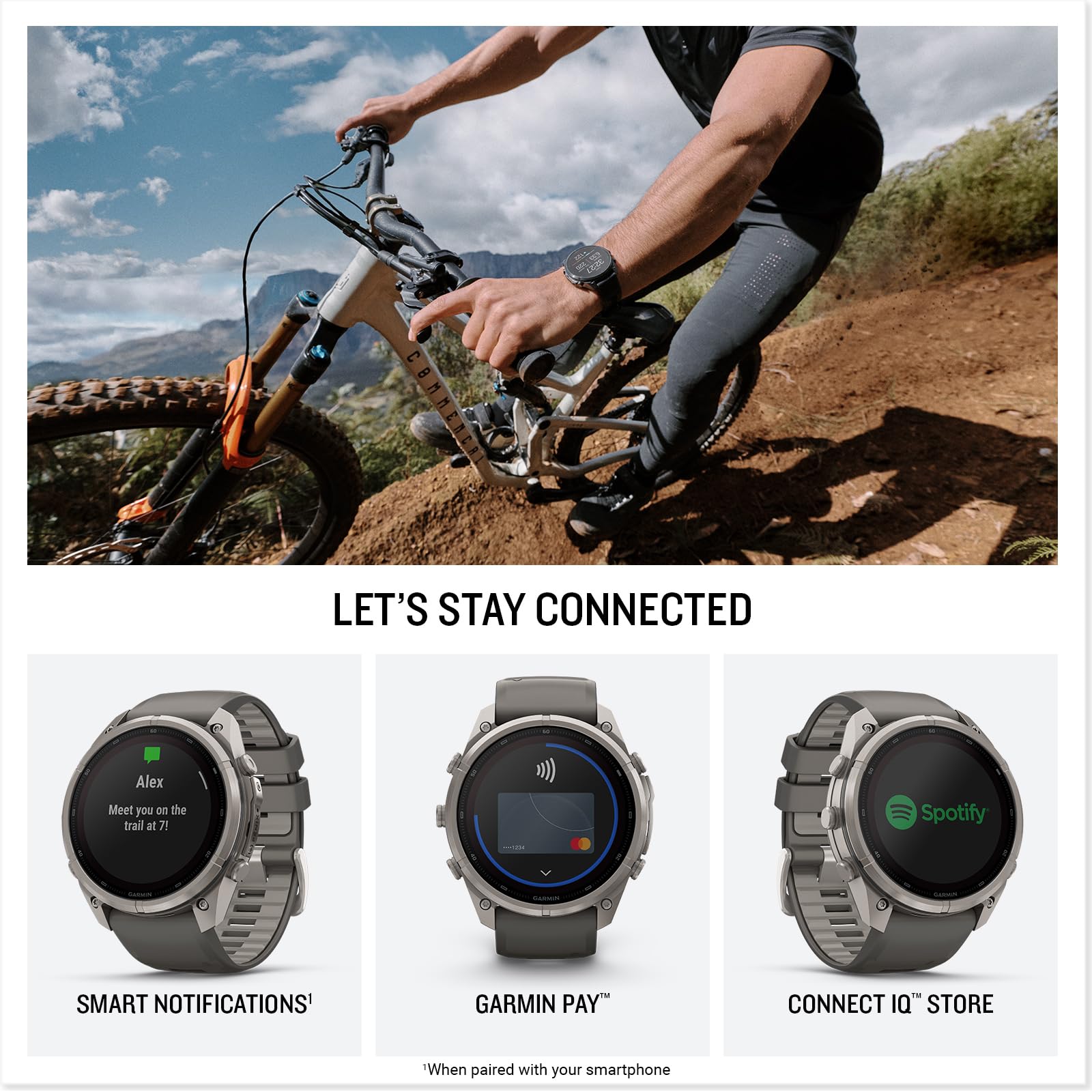 Garmin fēnix® 9 Pro Solar, Titane, 51 mm, Graphite/Noir