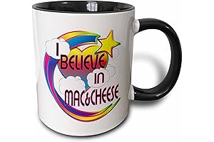 3dRose Macaroni and Cheese Believers Two Tone Black Mug