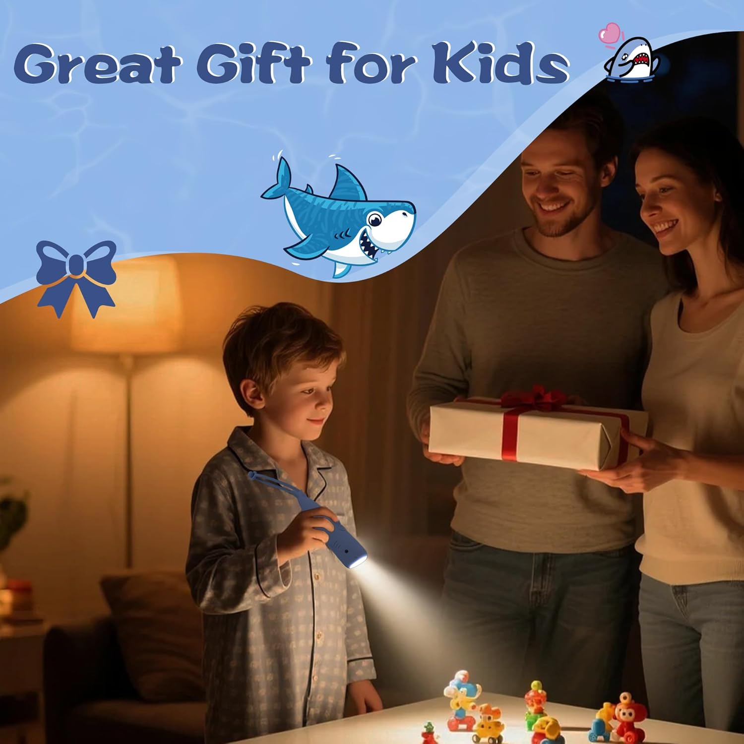 CoolGift Mart Kids Silicone Flashlight, Dimmable Flashlight for Toddlers Kids Boys Girls, Rechargeable Hanging Night Light for Camping, Night Walks and Home Use, Fun Animal Themed Portable Torch