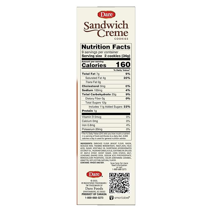 Dare Maple Leaf Crème Cookies 10.6 oz Pack de 12 miniatura 4