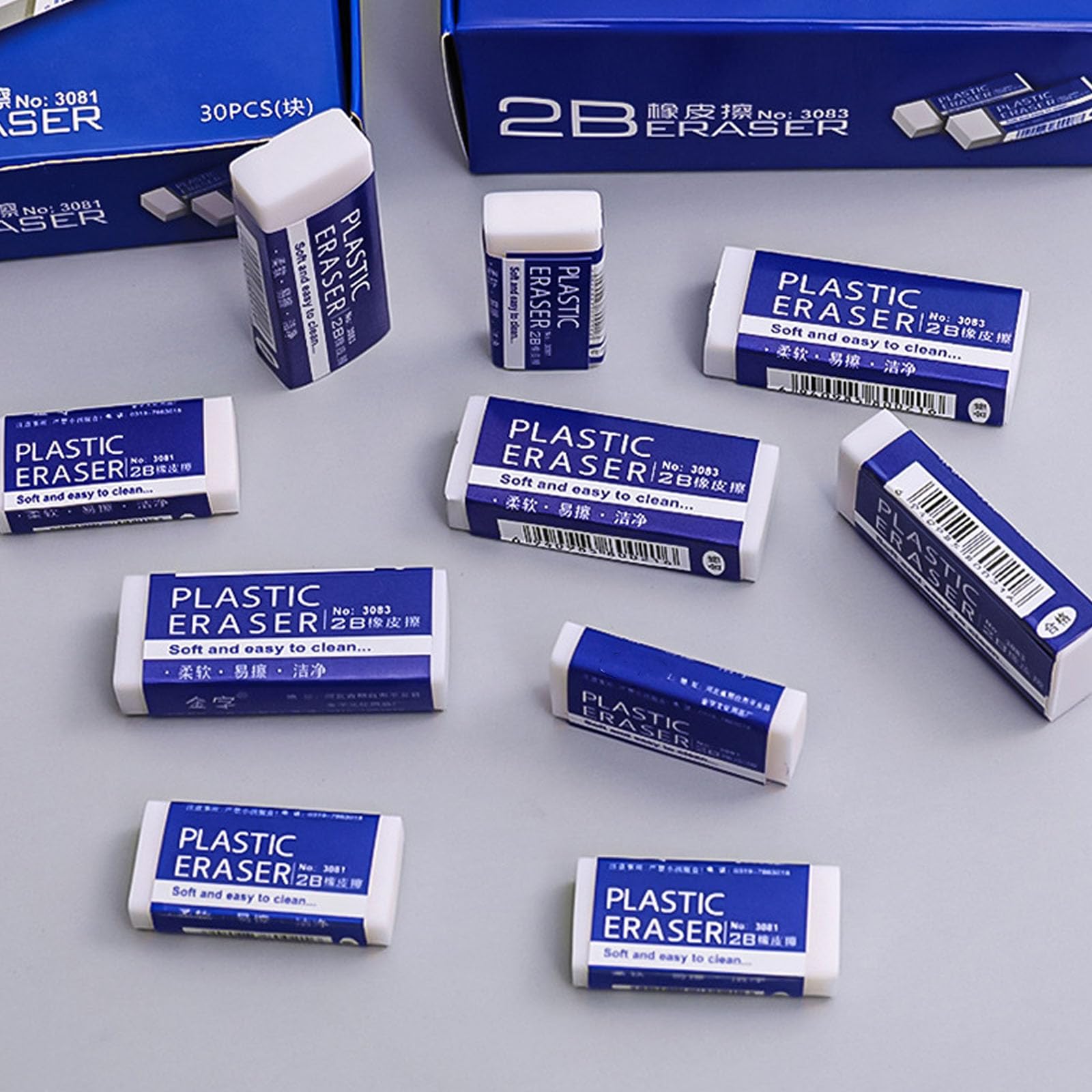 8/48Pcs Professionelle 2B Radiergummi Set Übergroßen Gummi Für Zeichnung Skizzieren Student Schule Büro Liefert Für Künstler