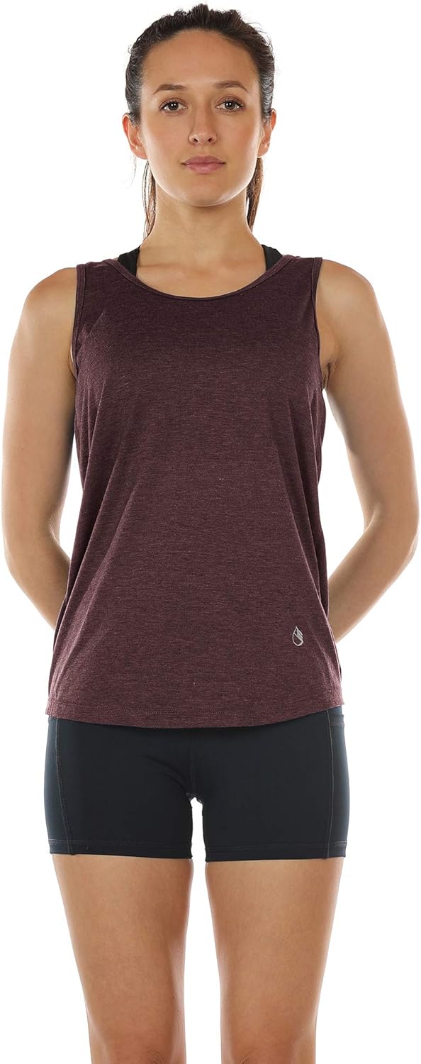 icyzone Women's Open Back High Neck Workout Athletic Gym Tank Tops - Image 2