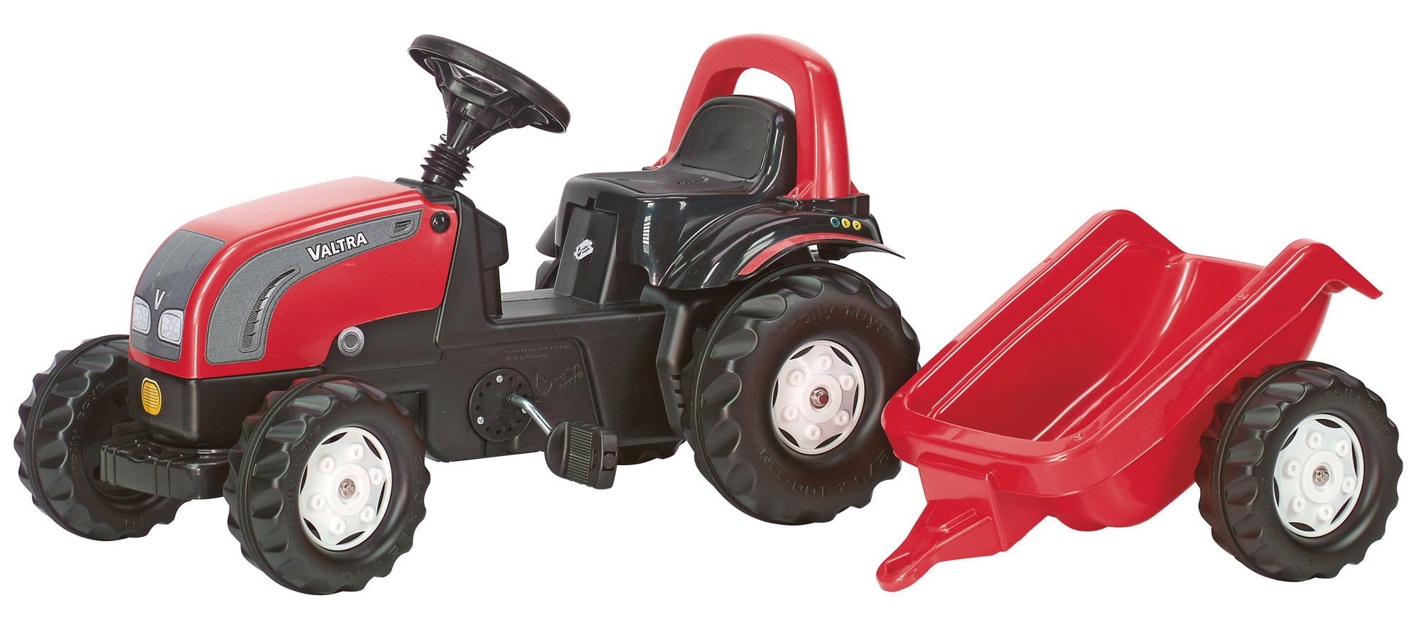 Rolly Toys 12527 - Traktor mit Anhänger rollyKid Valtra, rot