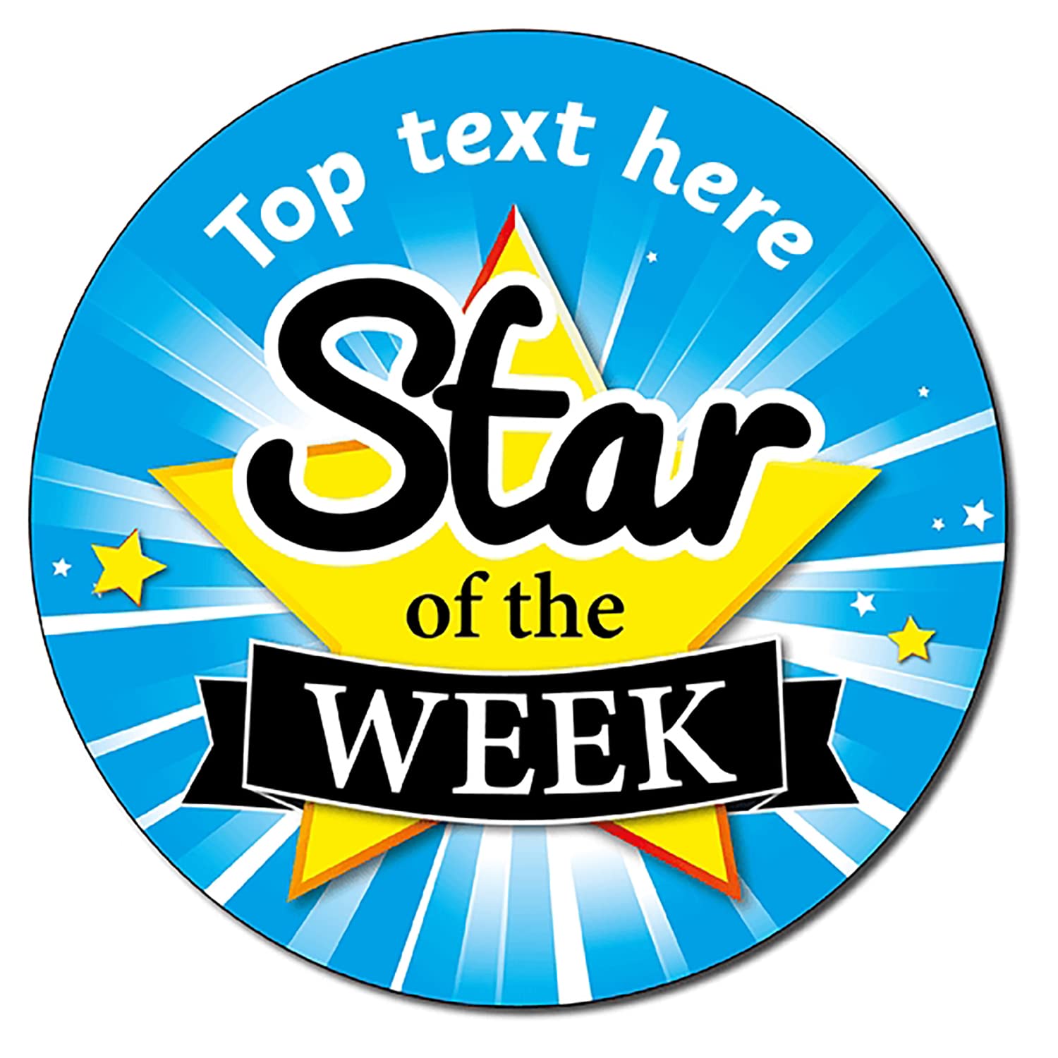 Primary Teaching Services Ltd Multicoloured 105 Personalised Star Of The Week Childrens Pupils Motivational School Praise Teachers Reward Stickers 37Mm Primary Teaching Services