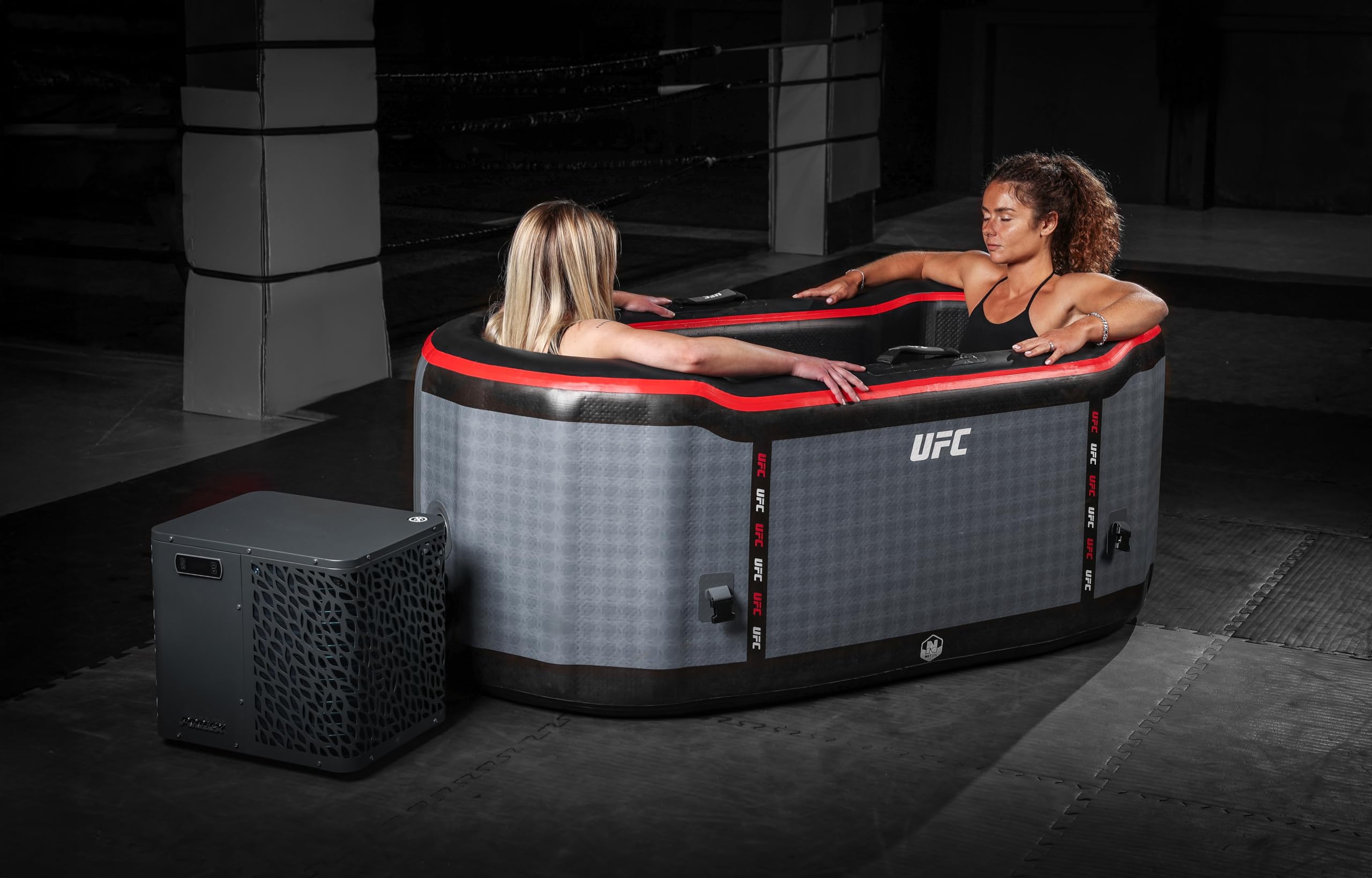 N NETSPA Chiller Pack 3-40°C 3kw Ice Bath UFC (SP-UFC301-CK3) - ICEBATH UFC Dropstitch zimna kąpiel z silnikiem: Innowacja w służbie regeneracji - 170 x 67 x 92 cm - 1 osoba - 320 L