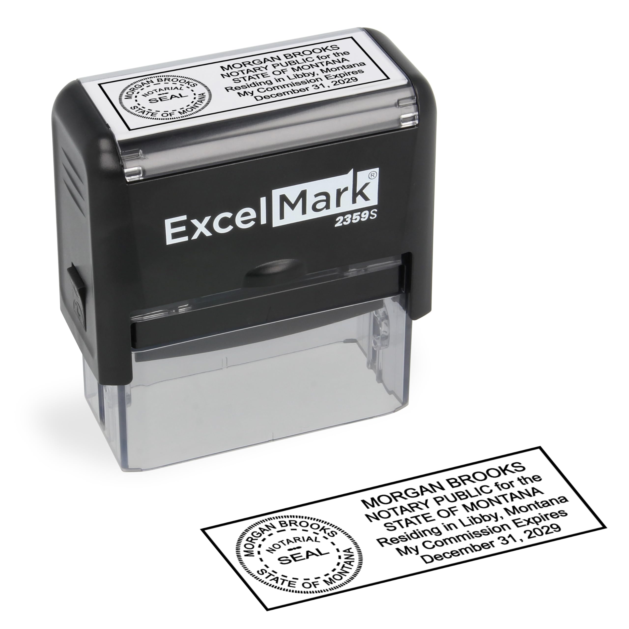 ExcelMark Notary Stamp for All 50 States - Official State Seal - Montana