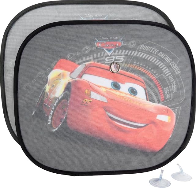 Coppia Tendine Parasole Laterali Auto per Bambini, Set da 2, Protezione UV e Riduzione del Calore Interno (Cars)