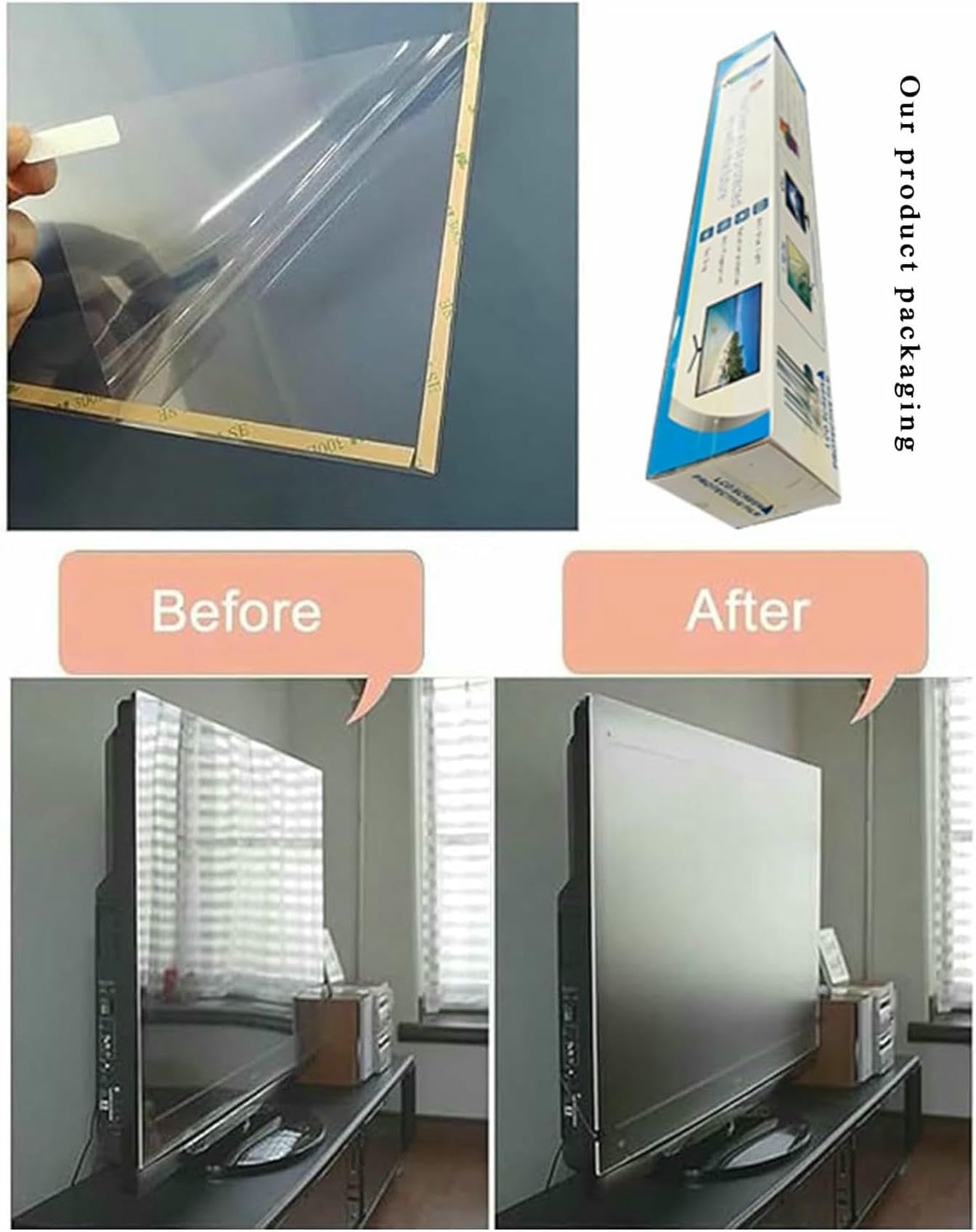 32-75 Zoll Matt TV Screen Protector Anti-Blue Light/Anti Blend Filter Film Relief Eye Dehnung LCD-Display-Beschützer Für LCD-LED-OLED HDTV ~/