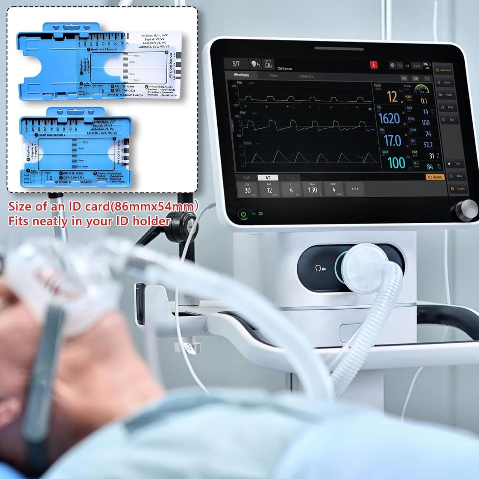 Électrocardiogramme 7 étapes Carte Règle pour une interprétation précise et une analyse rapide dans les paramètres médicaux Outil d'évaluation Moniteur cardiaque Aide