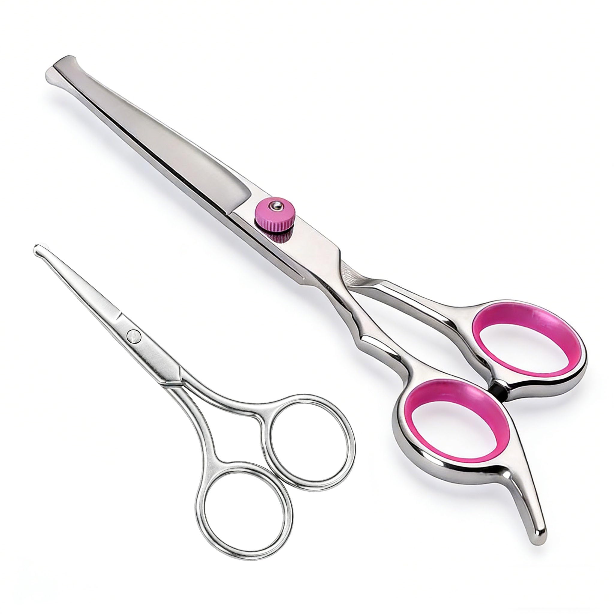 Pubic hair scissors for women, Round-Tip Scissors & Bikini Trimmer Safety Groomer For Sensitive Areas, Stainless Steel trimming scissors for pubic hair, Ergonomic Grip