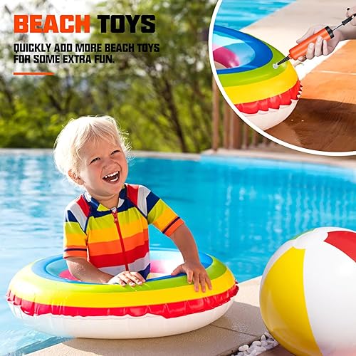 Miniatura 8 de Bomba de bola, bomba de bola para pelotas deportivas, bomba de pelota de fútbol, bomba de mano con 3 agujas, boquilla, manguera de extensión,