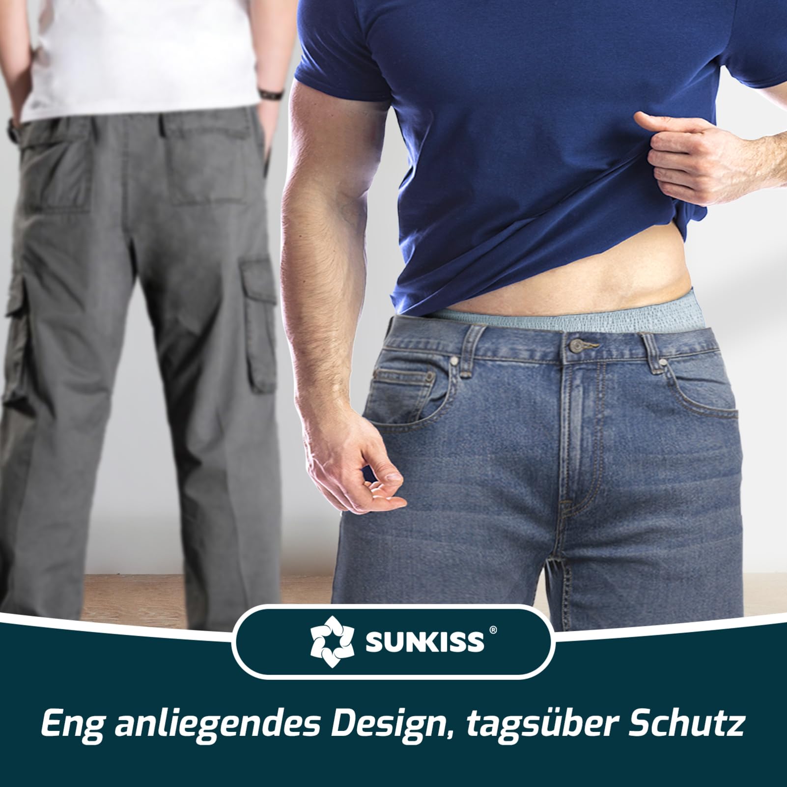 SUNKISS Inkontinenz Pants Männer, Tagsüber Einweg Erwachsenen Windelhosen, Herren Windeln mit Maximaler Saugfähigkeit, Grau, Größe XL, 32 Stück 1er Pack