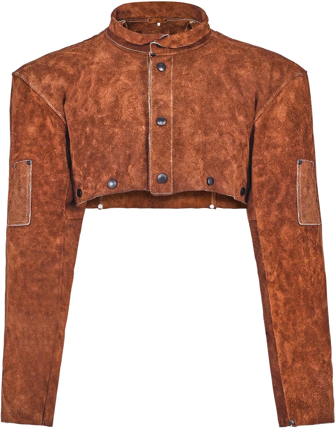 VEVOR Leather Welding Cape Sleeve, Heavy Duty Flame Resistant Cowhide Safety Cape Sleeves for Men Women, Heat-Resistant for Welding, Blacksmithing, Woodworking, Gardening, M-Size