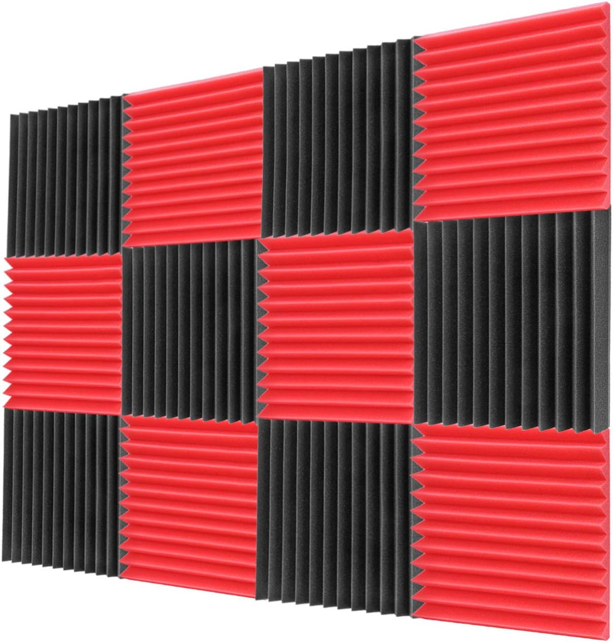 Acoustic Foam Panels 12 Pack 2”x12”x12” Sound Proof Padding Soundproofing Studio Foam Wedges (12 Square Feet)