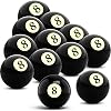 MSYU Billiard Replacement Eight Ball, 12 Pack 2-1/4" Standard Billiard Pool Cue Ball, Table Accessories for Bars, Game Room and billiard rooms