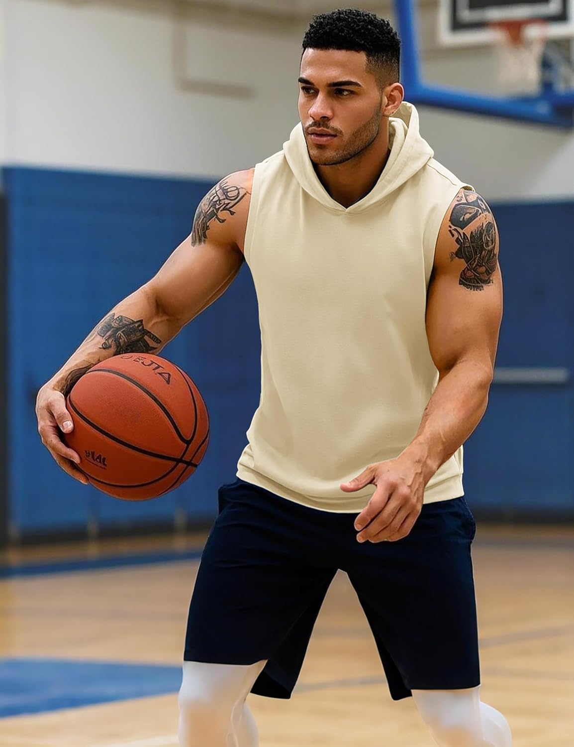 MAGCOMSEN Mens Tank Top Sleeveless Hoodie Cotton T-Shirt Summer Casual Shirt Muscle Tee - Image 2