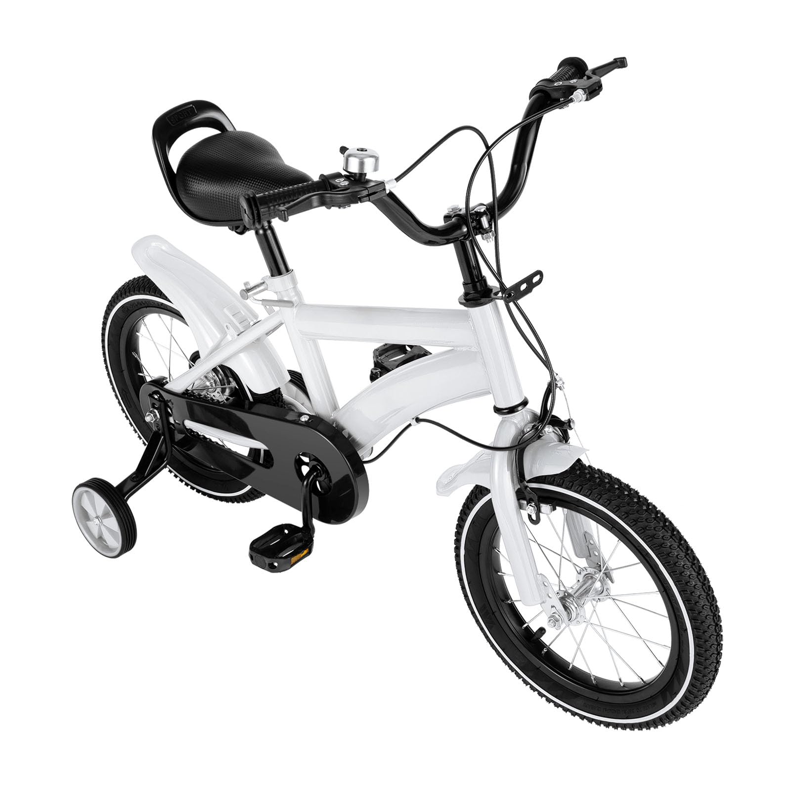 RUETERY Bicicleta de 14 pulgadas, bicicleta de entrenamiento unisex para niños con ruedas estabilizadoras, asiento ajustable para niños a partir de 3-6 años