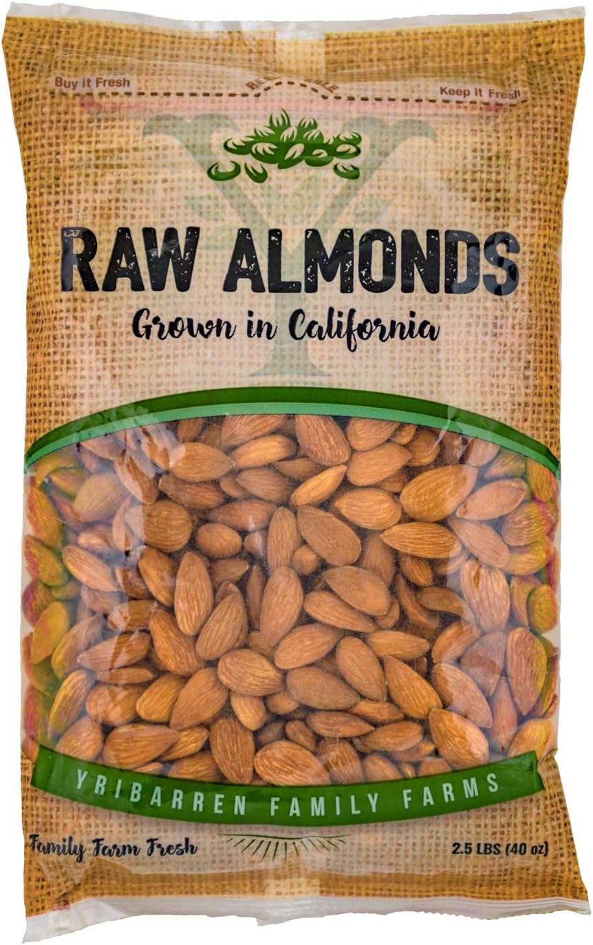 Steam Pasteurized Almonds Direct From Our Farm-- 2.5 LB Resealable Bag