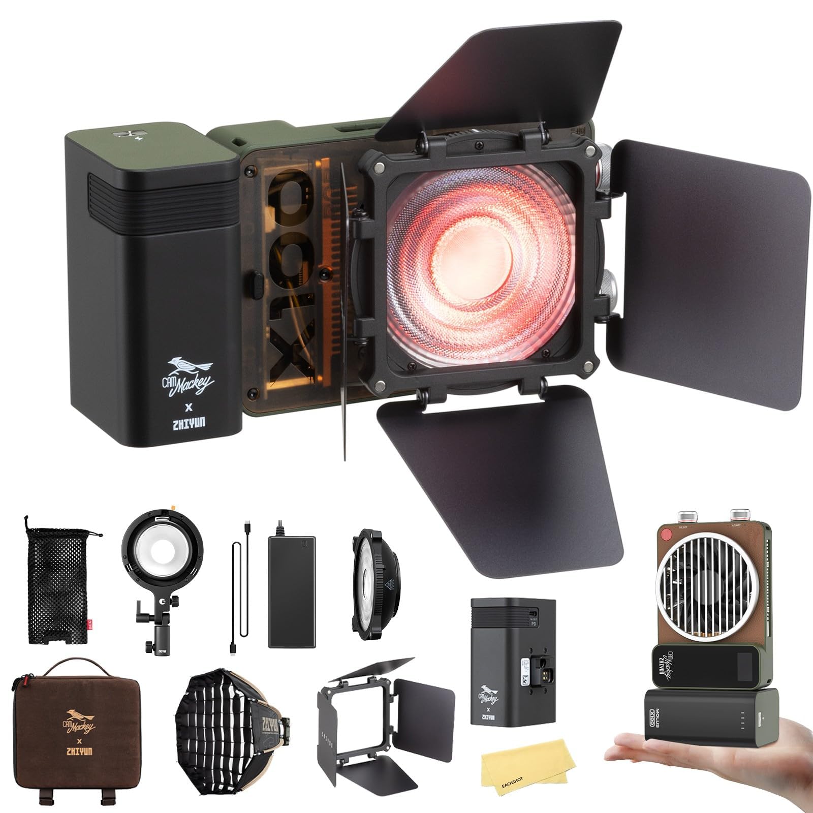 Amazon.com: ZHIYUN MOLUS X100 RGB PRO V2 100W Full Color Portable