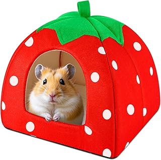 FurrTales Guinea Pig Hideout for Small Animals(Guinea Pig Bed with Warm Fleece, Washable Pet Cushions, Winter Sleeping Warmth)