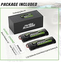 Vista 5 de OVONIC Batería NiMH de 7.2V 5200mAh de 6 Celdas RC con Conector TMY