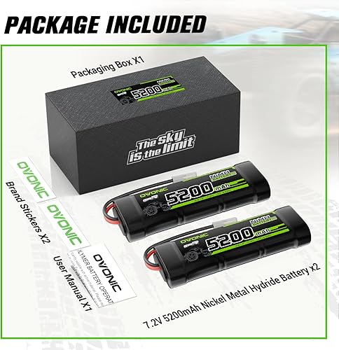 Miniatura 5 de OVONIC Batería NiMH de 7.2V 5200mAh de 6 Celdas RC con Conector TMY