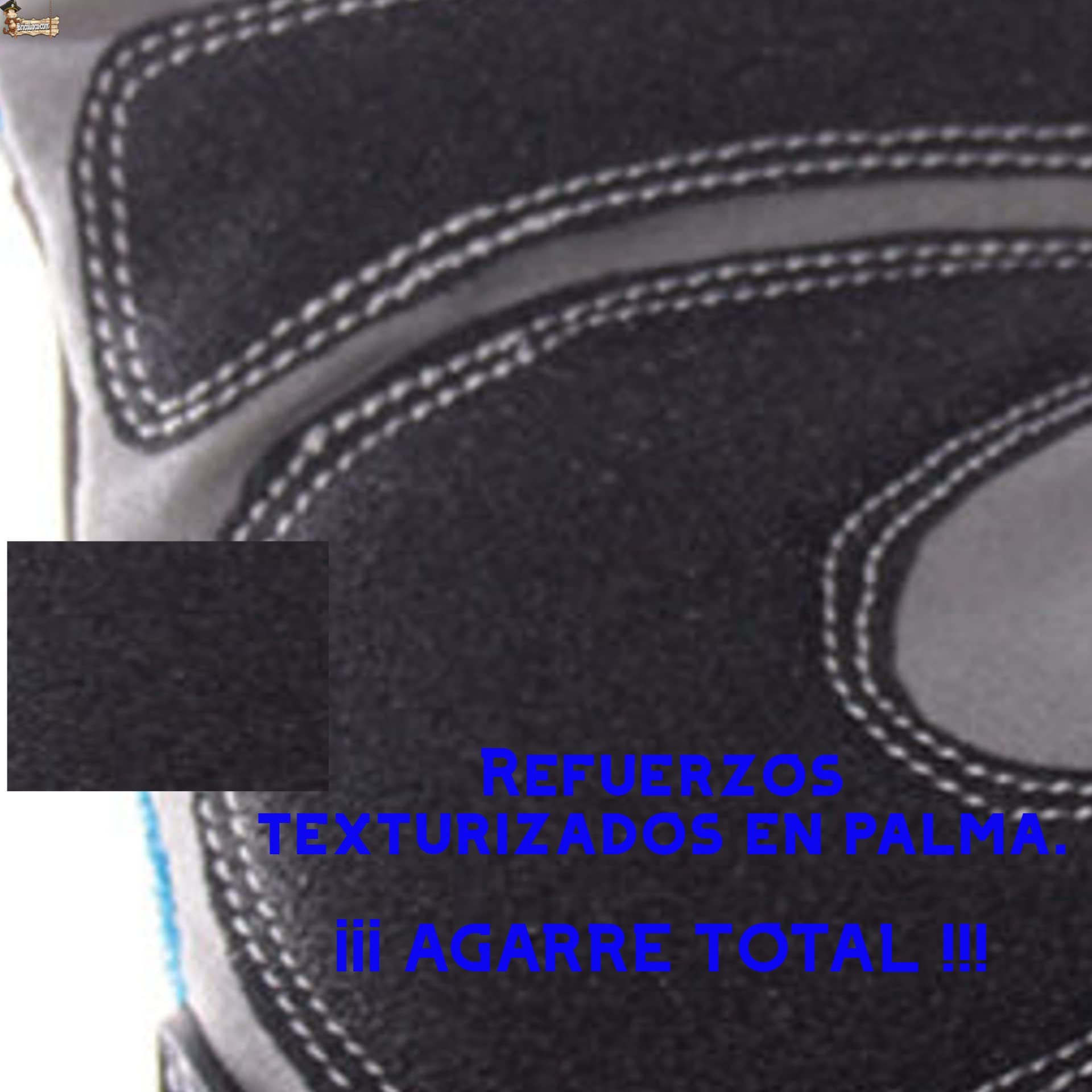 BricoLoco.com Guante trabajo sin dedos. 24 PARES. Alta destreza. Piel y tejido elástico expándex. Ajuste por velcro. Refuerzos texturizados en palma. Mayor protección y agarre. (24, Talla 10)