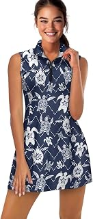 TODIYADDU Womens Polo Golf Tennis Dress Sleeveless Athletic Pickleball Dresses for Sports XS-2XL