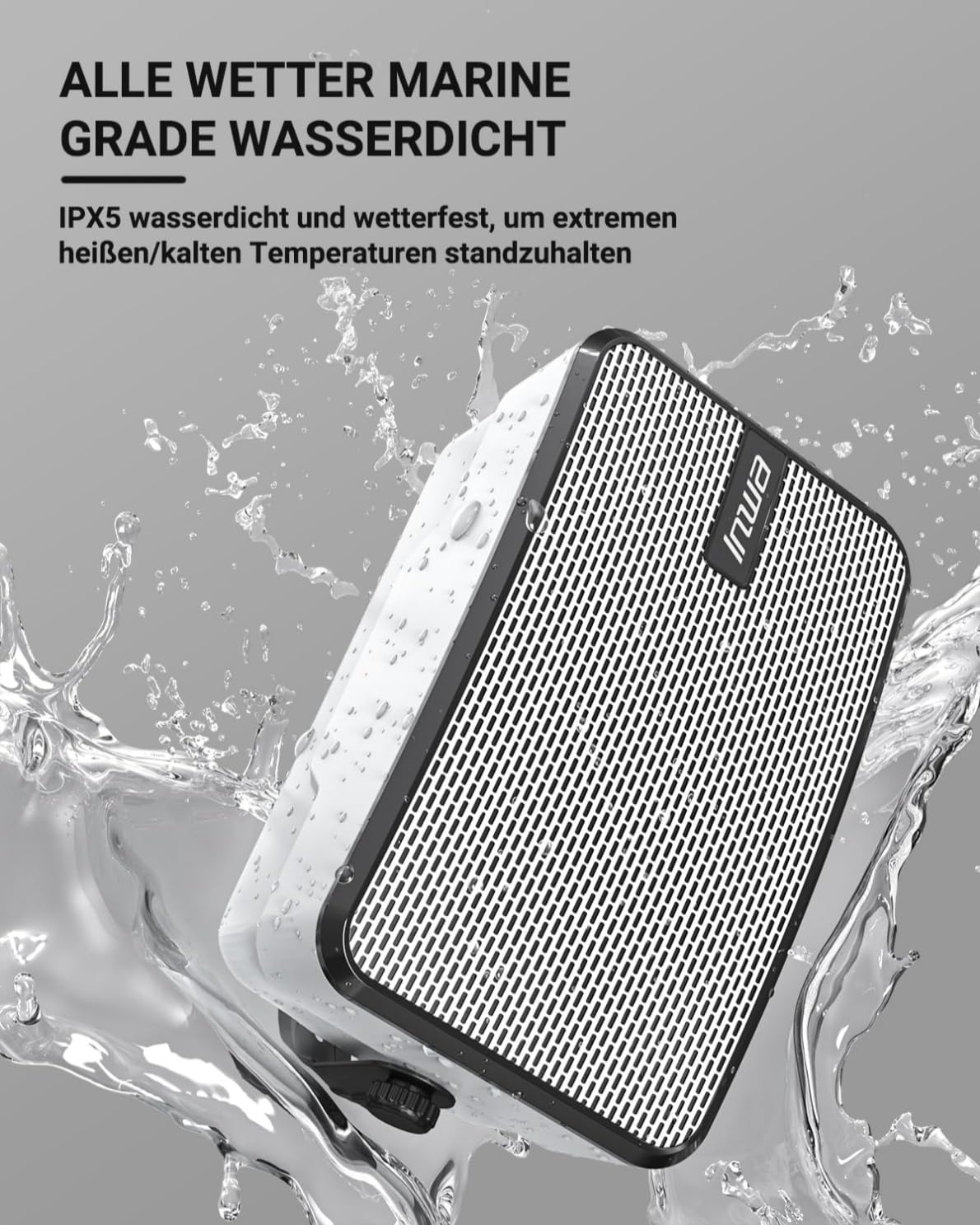 Inwa 400W Bluetooth Outdoor Lautsprecher, Wireless Soundsystem für den Innen- und Outdoor, IPX5 Wasserfest(2 Stück, Bluetooth-Name: Sync Speaker, Modell: MZ621, RMS 40W)