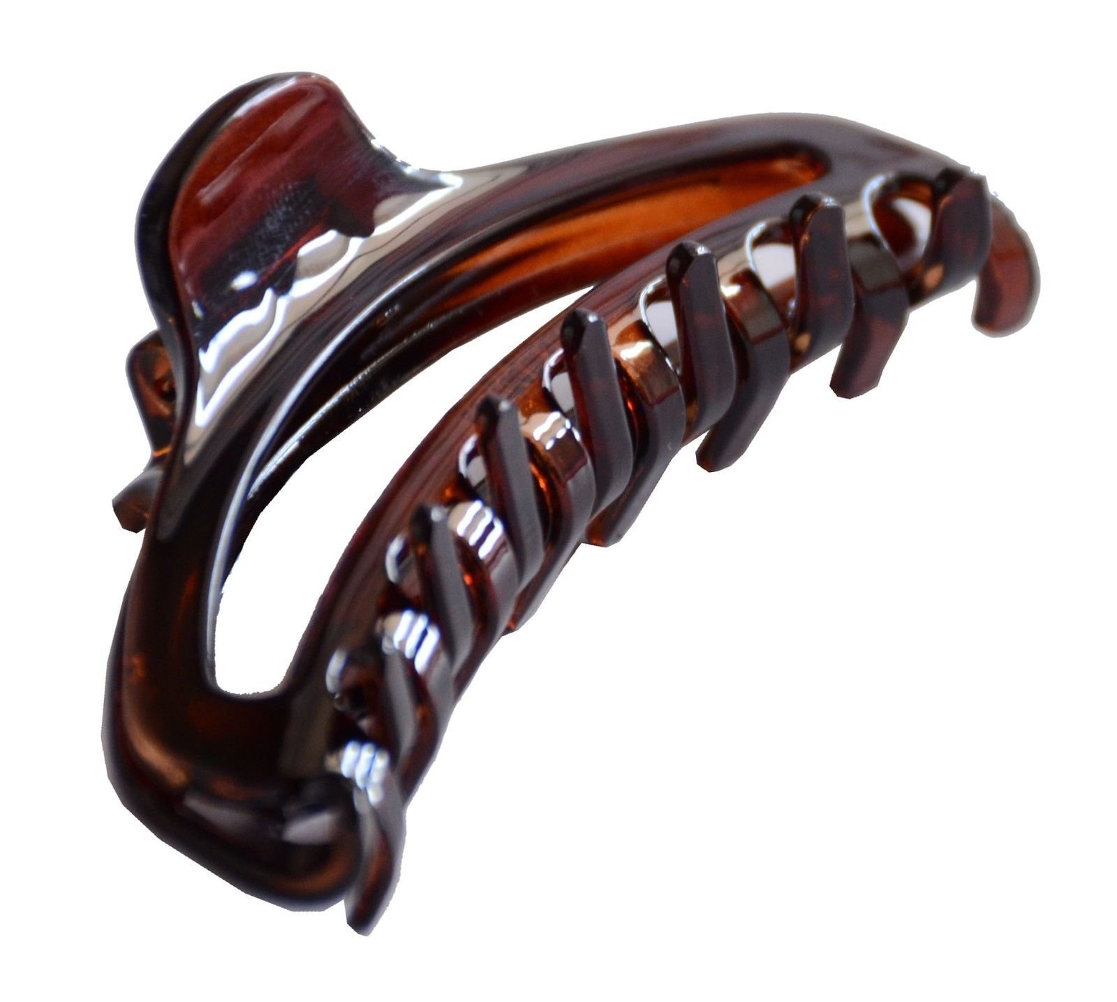 Pinza de pelo pequeña tipo jaw claw clip de concha de tortuga marrón para mujer 8
