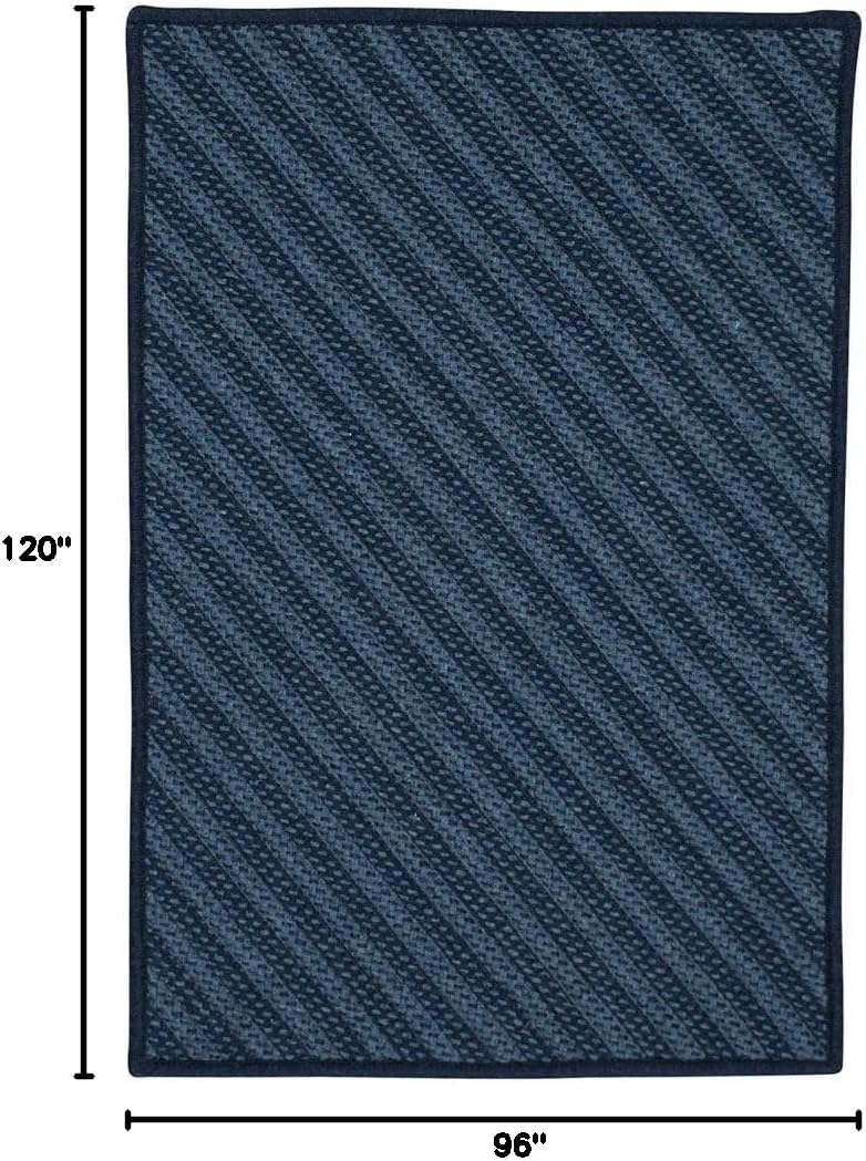 Blue Hill R096X120S Rugs, 8' x 10', Navy
