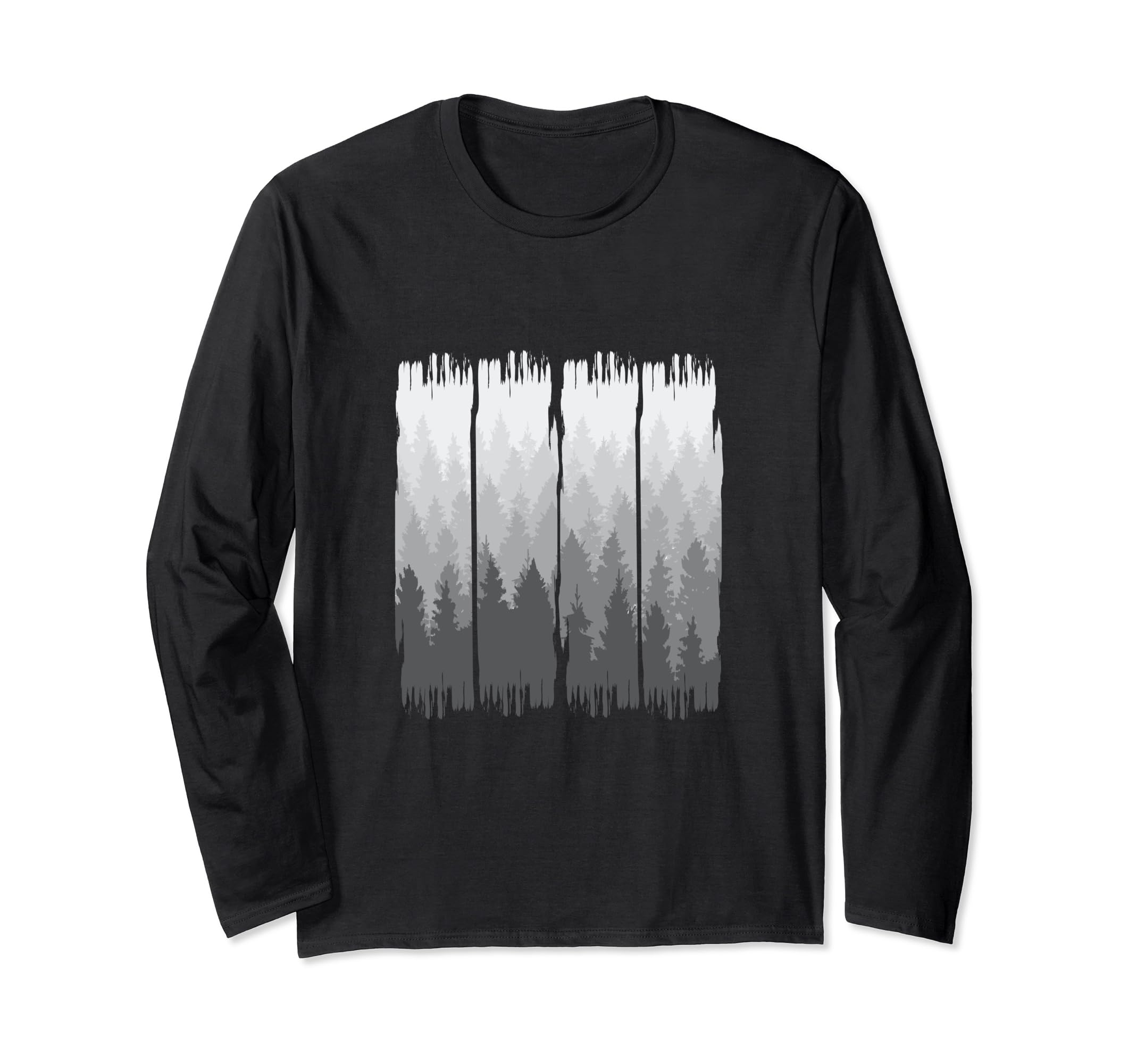 Fir forest trees woodcutter forest worker forester Long Sleeve T-Shirt