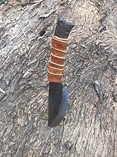 Handcrafted Viking Knife with Leather Sheath, Boar Head Hilt, 5.5