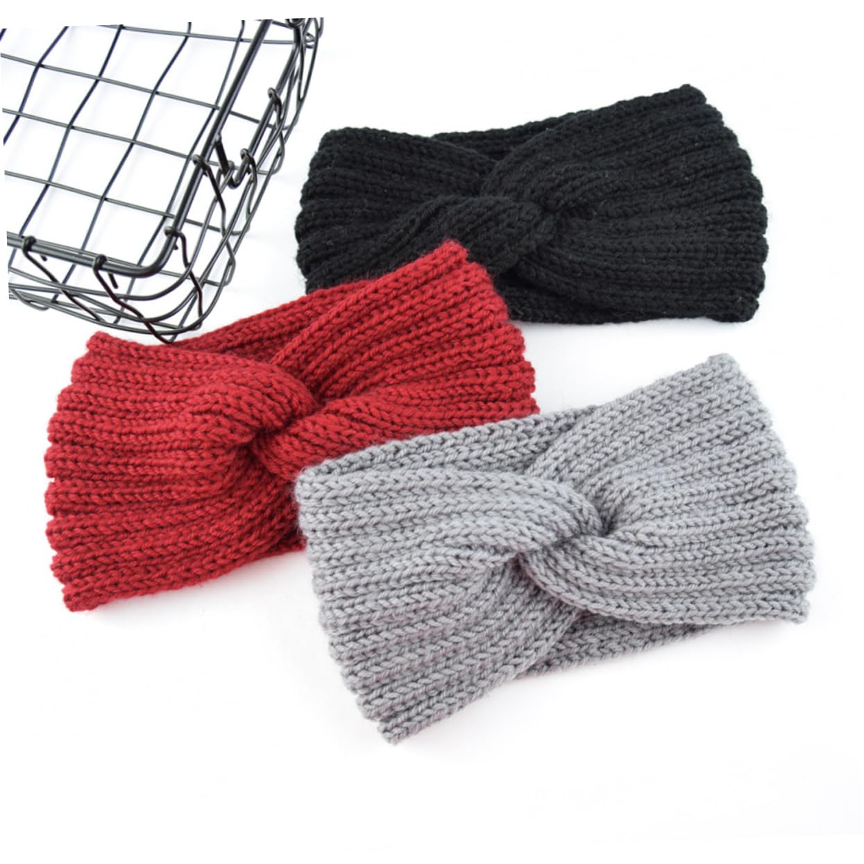minkissy 8pezzi Fasce Per Femminili Maglia Larghe Accessori Caldi Per Orecchie Fasce Fatte Mano Per Inverno Comfort e Stile Per Ogni Outfit
