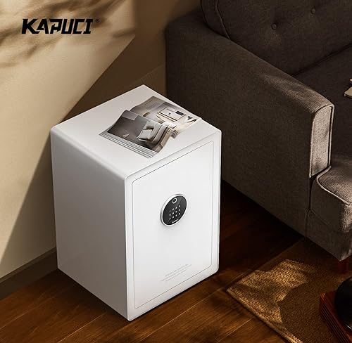 Miniatura 2 de KAPUCI Diseño minimalista moderno, pantalla táctil biométrica de huellas dactilares, caja fuerte de apertura automática de 3.38 pies cúbicos con