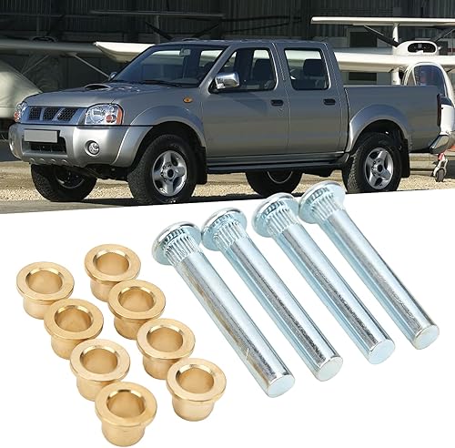 Miniatura 4 de Kit de buje de bisagra de puerta, kit de reparación de bujes de rodillo de bisagra de puerta, repuesto de metal para camioneta Nissan Navara D22
