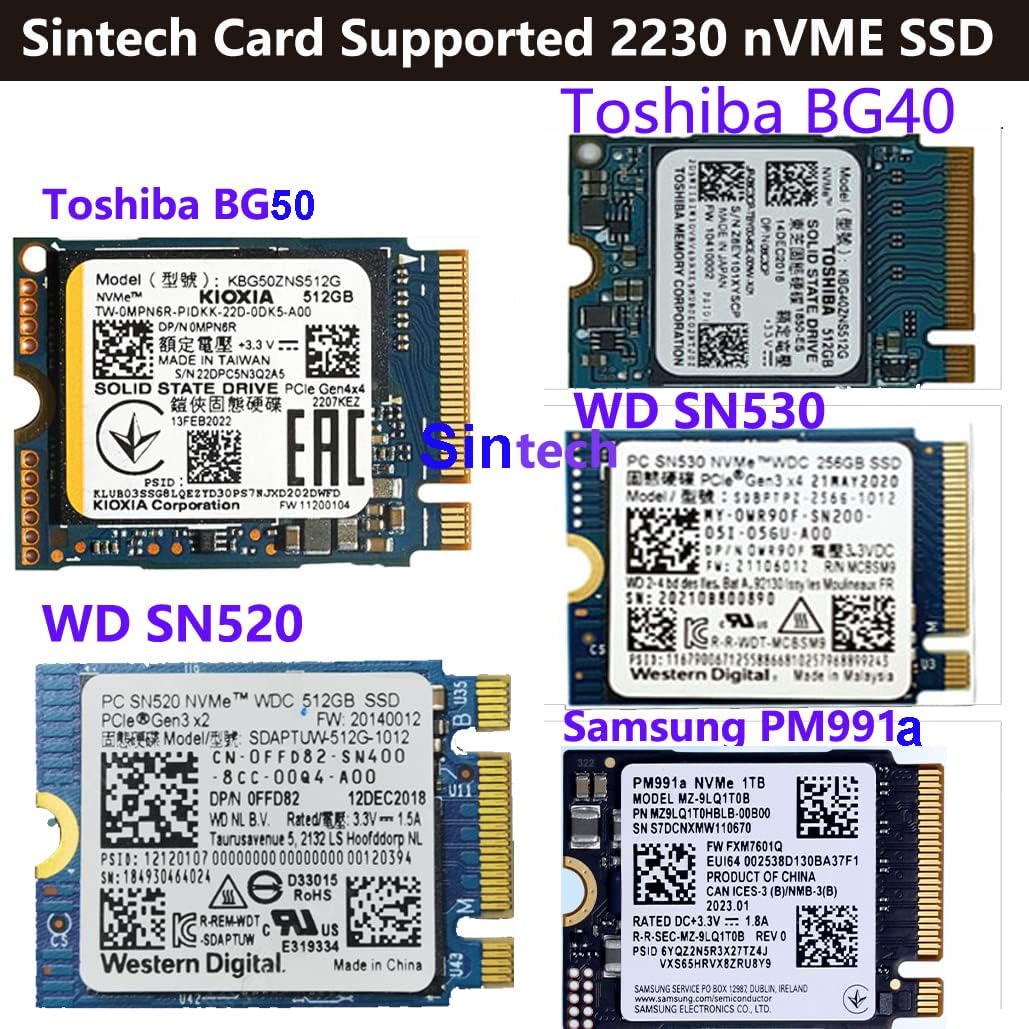 Sintech DIY CFexpress Type B Card,CFe Card to M.2 nVME SSD,Compatible with Nikon Z6 Z7 Z9 D6 D850,Canon R3 R5C