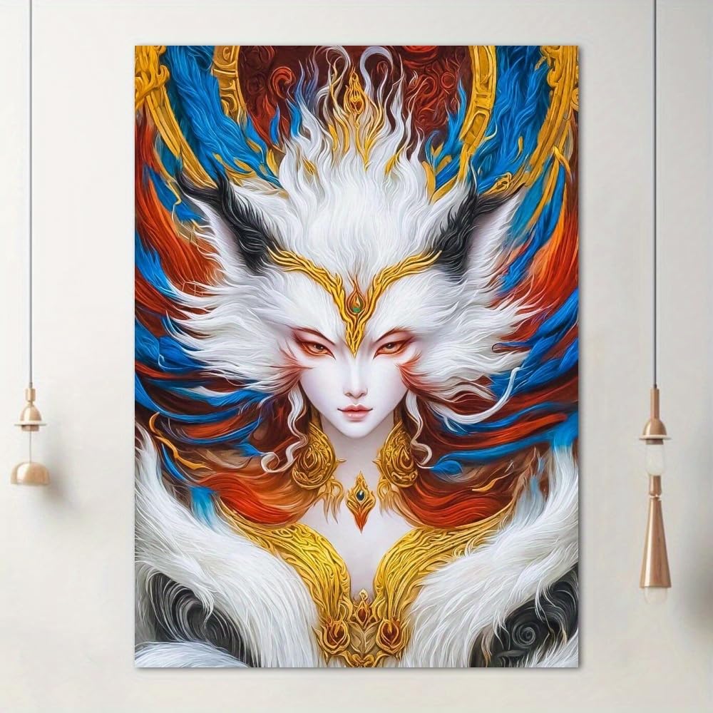 Cuadro anime de chica zorro vibrante para llenar de energía artística tu rincón favorito