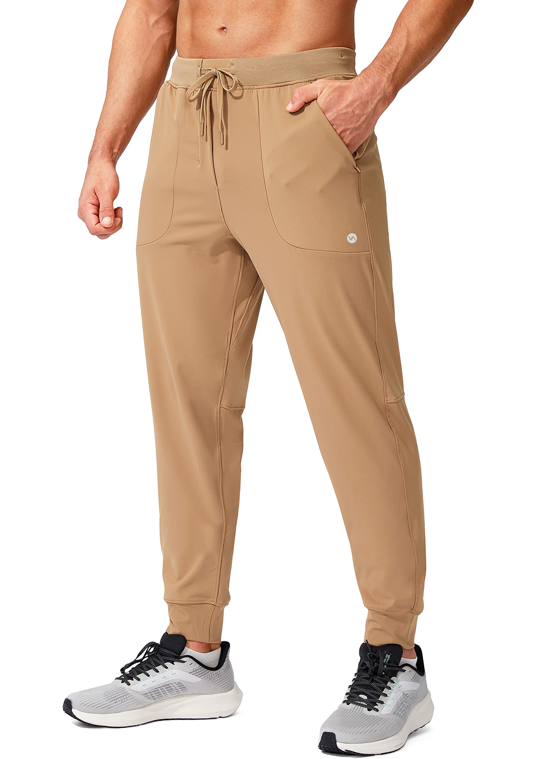 ViodiaMen's Joggers with Zipper Pockets Athletic Running Track Sweatpants for Men Workout Traning Gym Pants