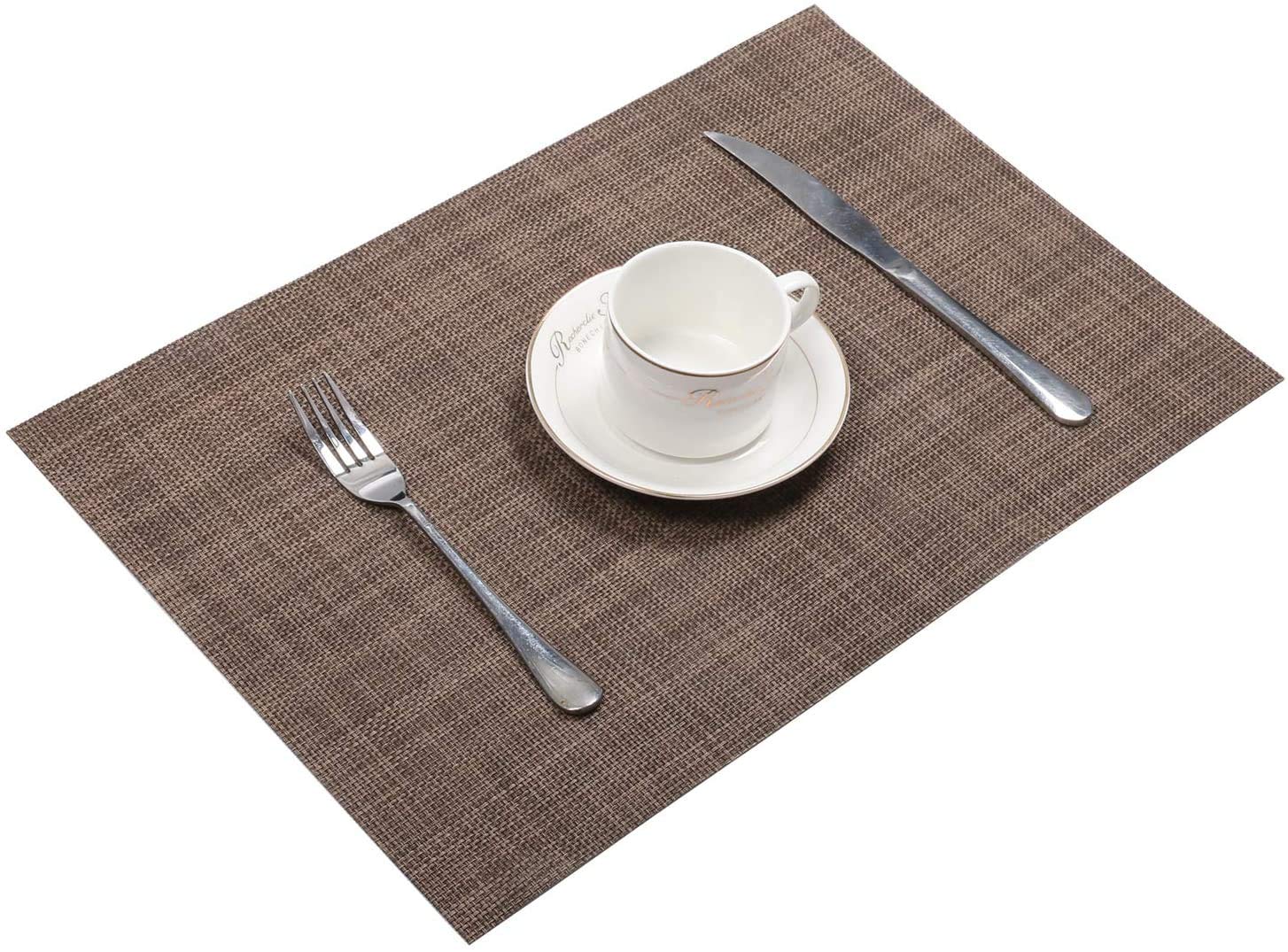 Buy Skylofts 6 Pc Pvc Dining Table Place Mats Brown Kitchen Table Mats 45cm 30cm Online At Low Prices In India Amazon In