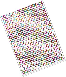 VAMA FASHIONS 260Pcs Gem Stone Sticker Fake Nose Pin Non Piercing Stick on Eyebrow Stud Multicolor Rhinestones Nosepin Sel...