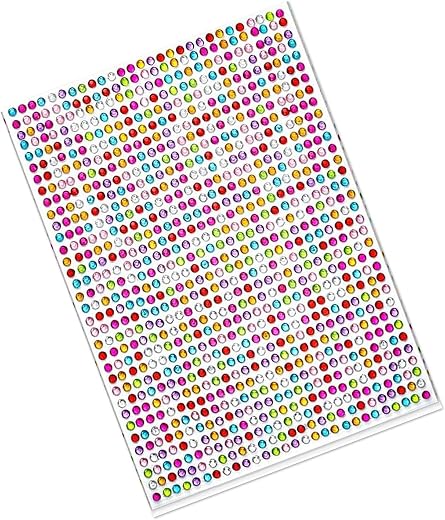 VAMA FASHIONS 260Pcs Gem Stone Sticker Fake Nose Pin Non Piercing Stick on Eyebrow Stud Multicolor Rhinestones Nosepin Sel...