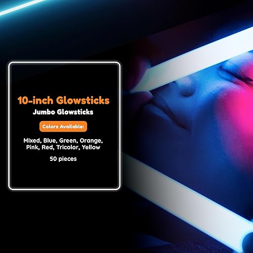 Miniatura 5 de Glow Fever Party Dragon - Paquete de barras luminosas a granel para fiestas, 10 pulgadas, accesorios de neón, palos de luz que brillan en la