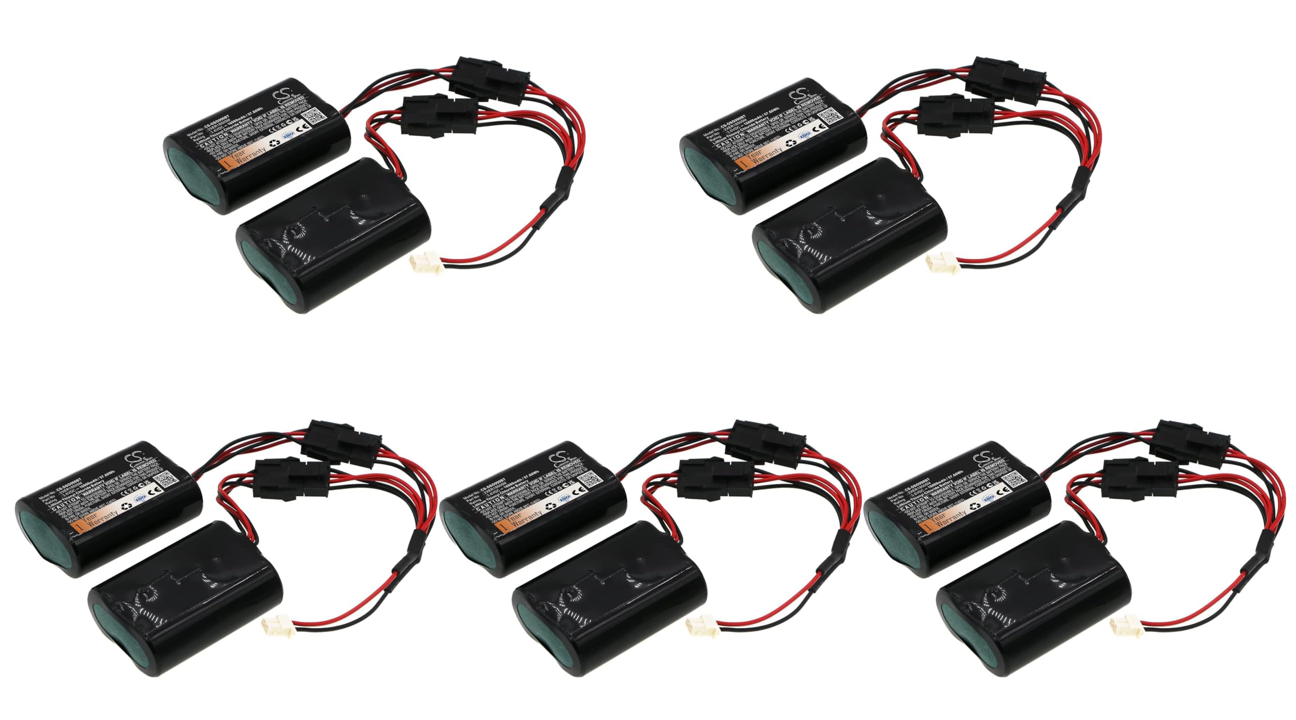 Enyuly (5-Packs) 16000mAh 103-304742 MCS-720B Battery Replacement for Visonic MCS-740 Siren 2XER18505M (3.6V)