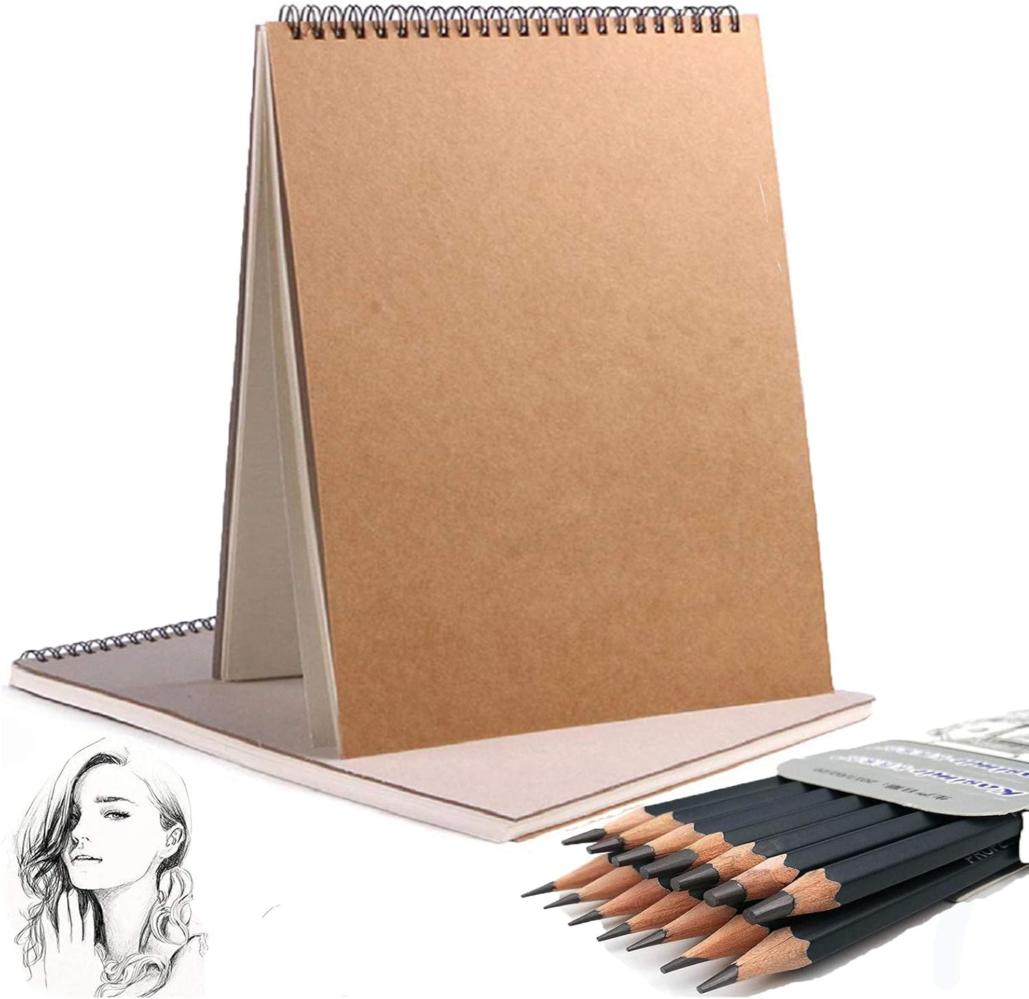 Uhat A3 A4 A5 Sketchbook Landscape Spiral Bound Notebook 60 Sides 30